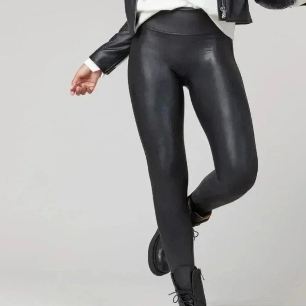 SpanxShape Faux Leather Leggings